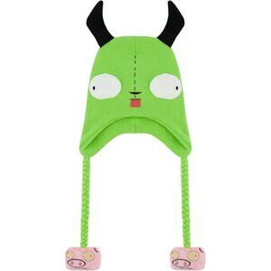 Invader Zim Gir Beanie Hat Knit Winter Cap with Ears Cosplay Costume Warm